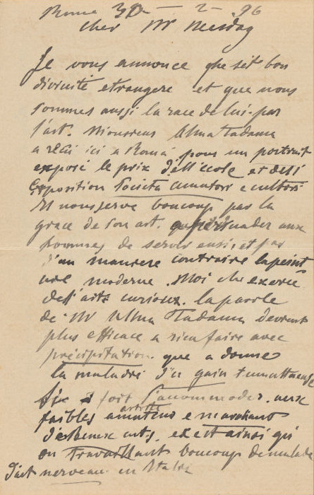 Letter to Hendrik Willem Mesdag